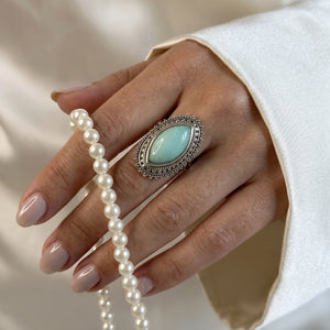 ring met turquoise steen