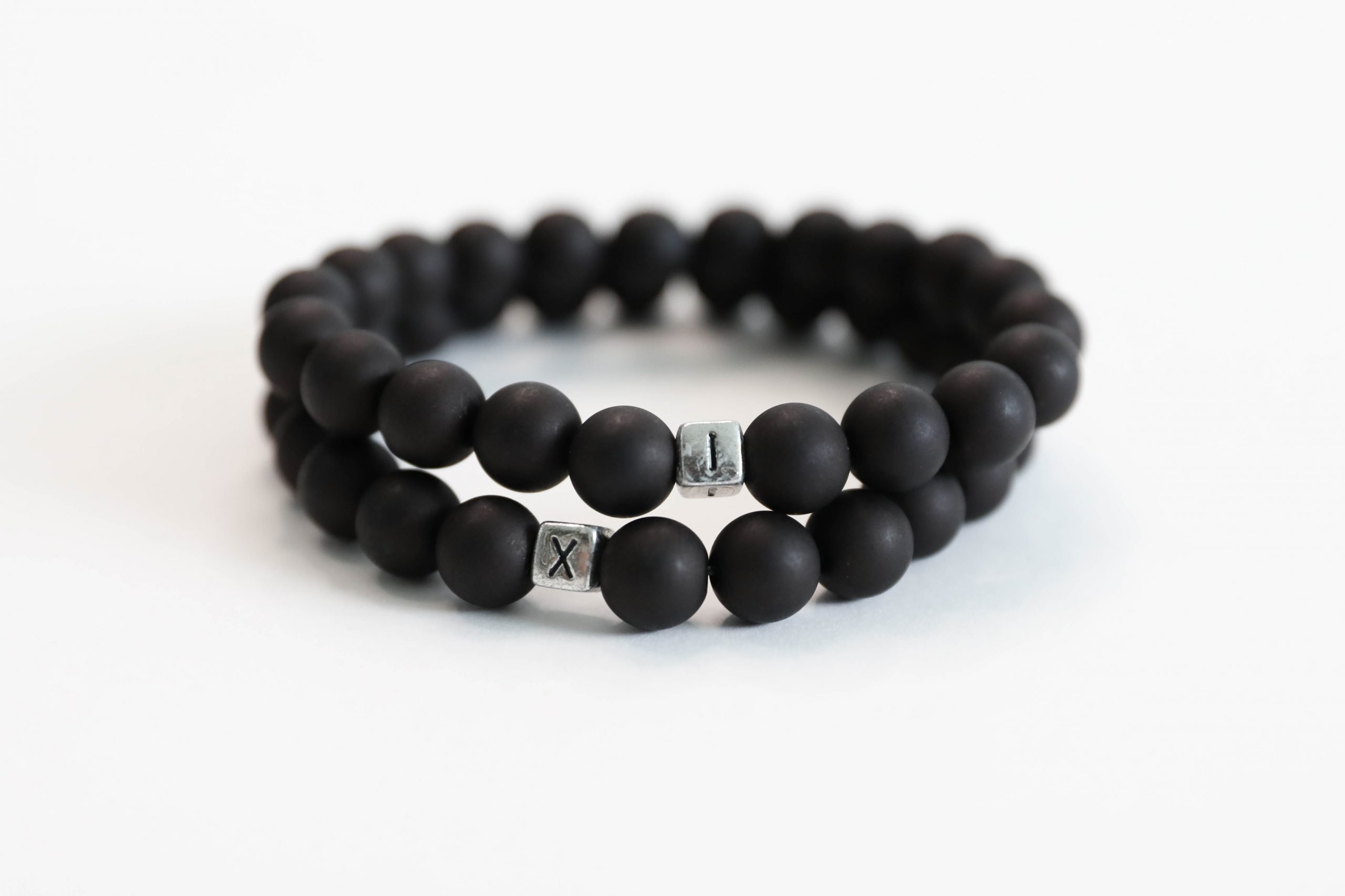 zwarte kralen armband heren